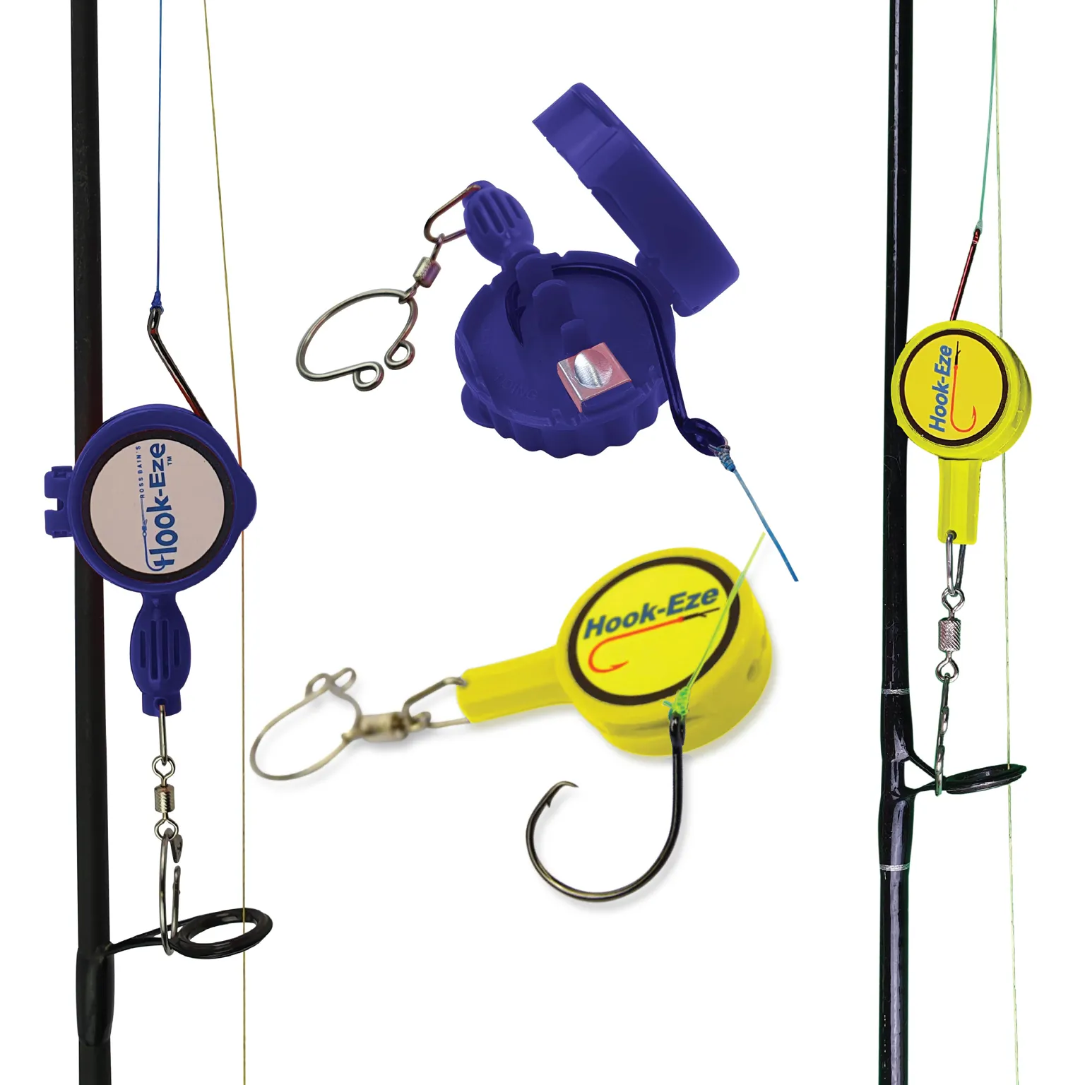 HookEze Fishing Knot Tying Tool (Standard & Large) | Pack of 4