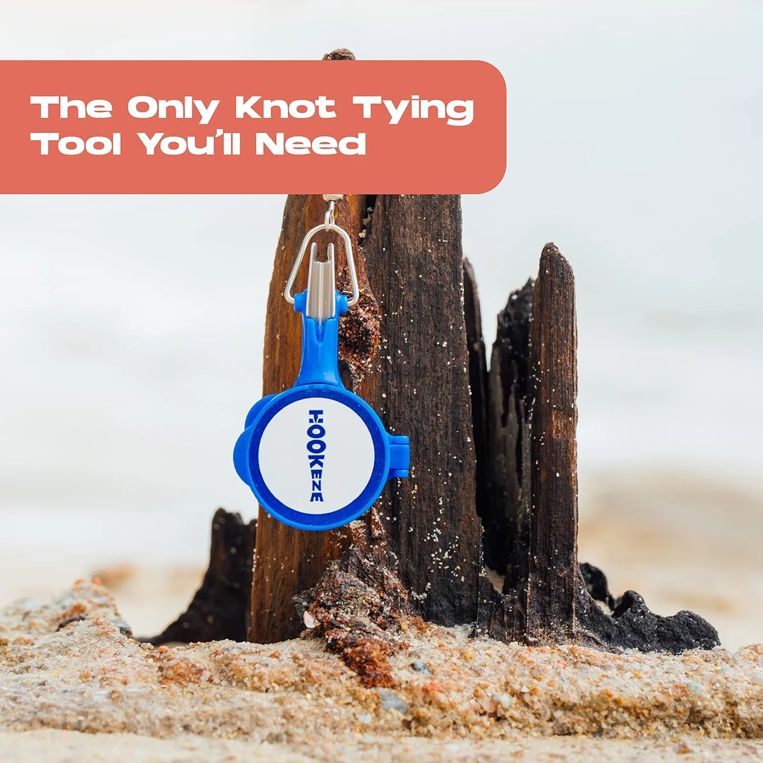 HookEze Fishing Knot Tying Tool (Large) | Pack of 2 | Red