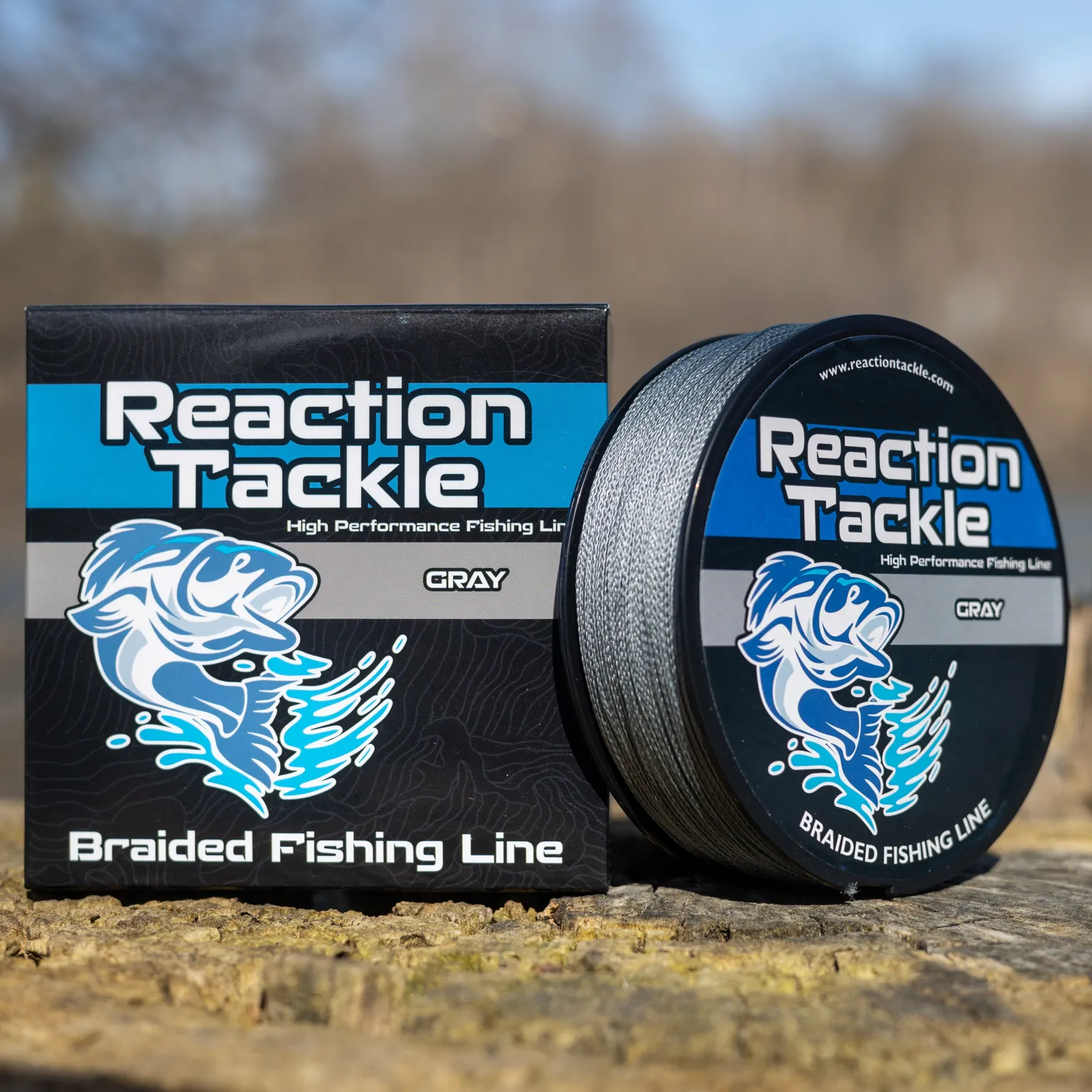 Reaction Tackle Braided Fishing Line - Gray